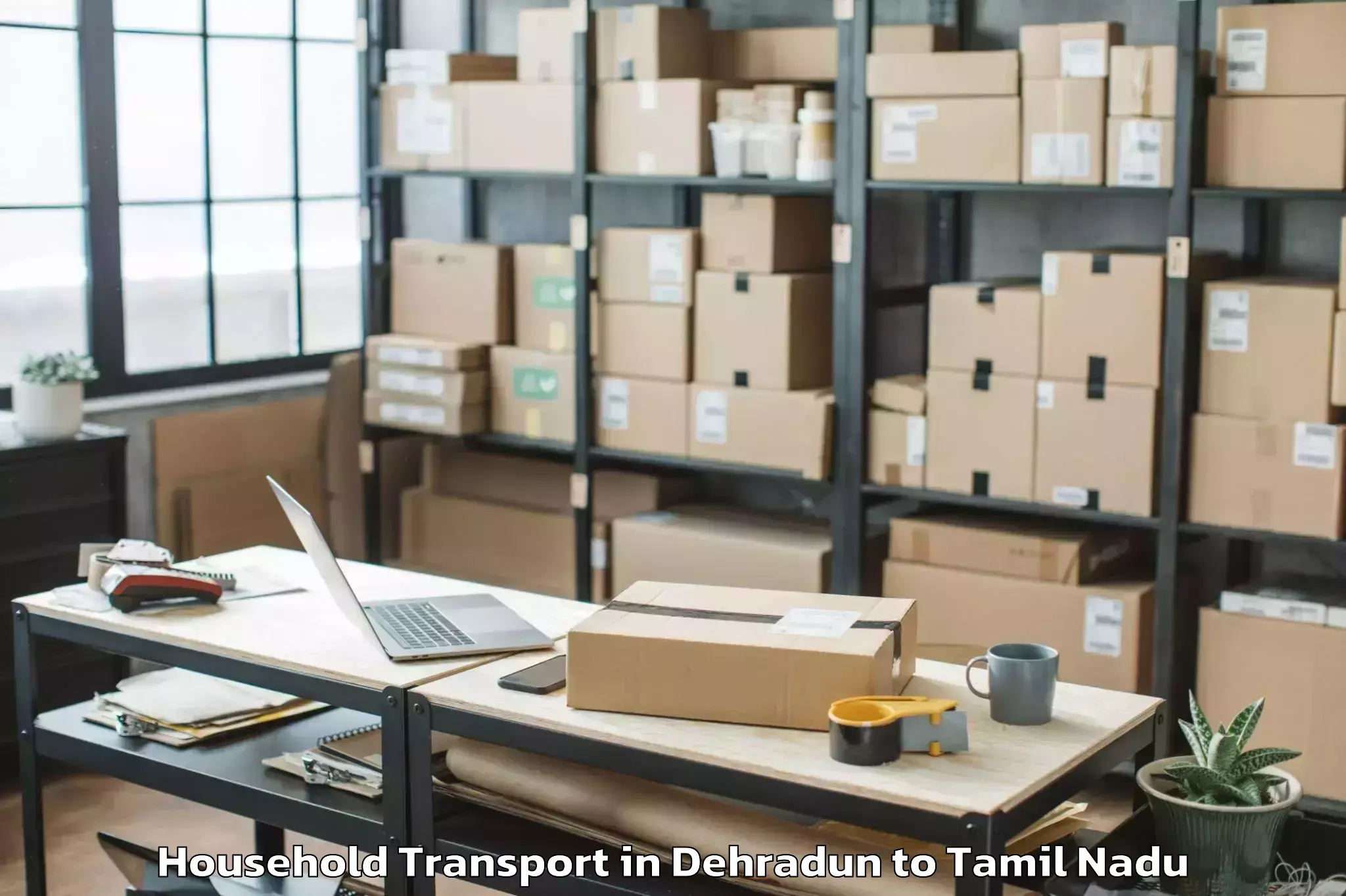 Professional Dehradun to Omalur Household Transport